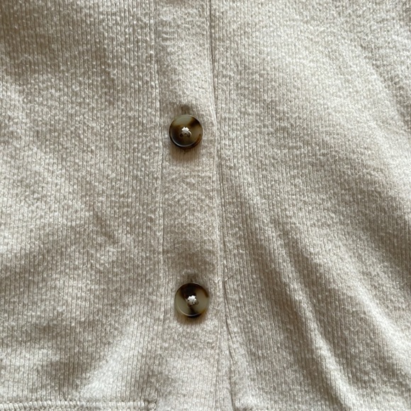 Madewell Brushed Ribbed Polo Crop Cardigan - Picture 5 of 7